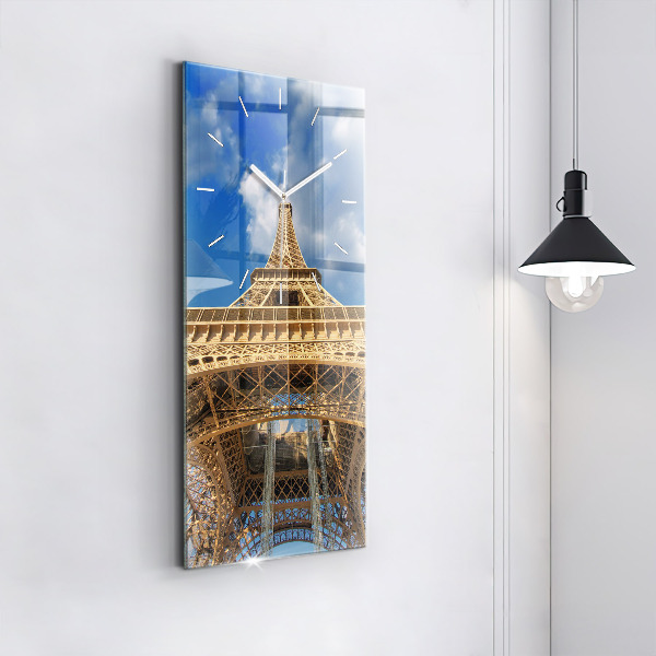 Horloge rectangulaire verticale Tour Eiffel en France
