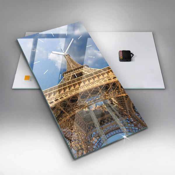 Horloge rectangulaire verticale Tour Eiffel en France