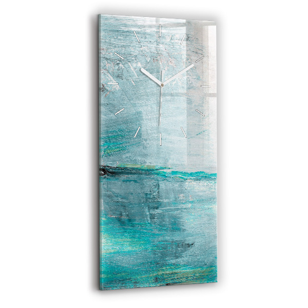 Horloge rectangulaire verticale 'Texture d''huile abstraite'