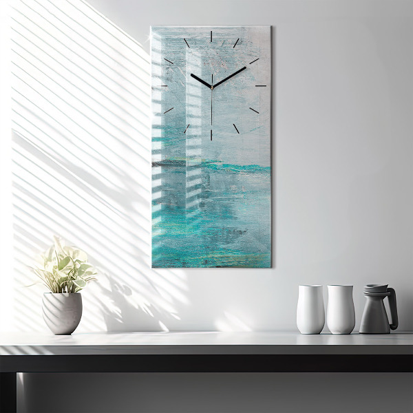 Horloge rectangulaire verticale 'Texture d''huile abstraite'