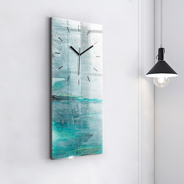 Horloge rectangulaire verticale 'Texture d''huile abstraite'