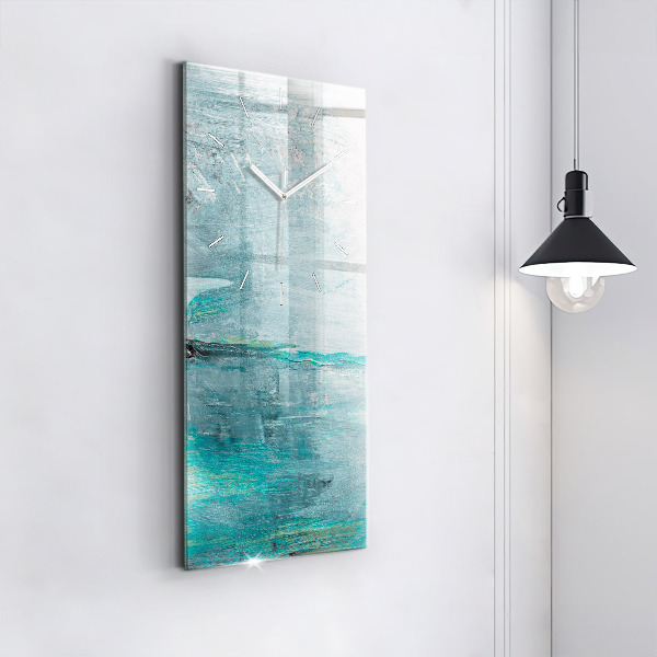 Horloge rectangulaire verticale 'Texture d''huile abstraite'