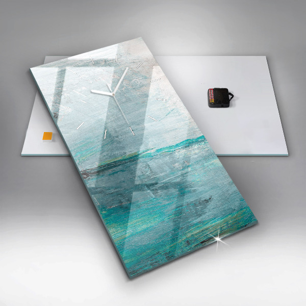 Horloge rectangulaire verticale 'Texture d''huile abstraite'