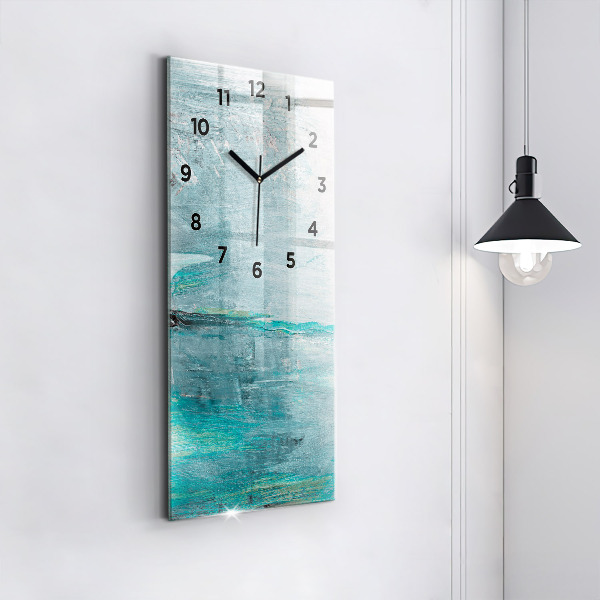 Horloge rectangulaire verticale 'Texture d''huile abstraite'