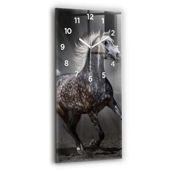 Horloge rectangulaire verticale Cheval au galop
