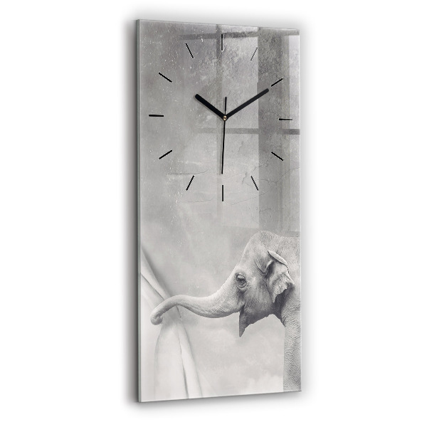 Horloge rectangulaire verticale Éléphant