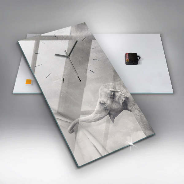 Horloge rectangulaire verticale Éléphant