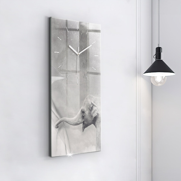 Horloge rectangulaire verticale Éléphant