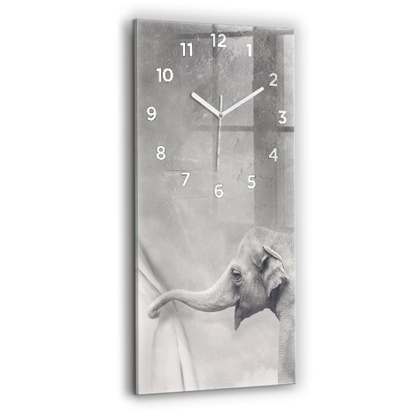 Horloge rectangulaire verticale Éléphant