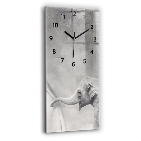 Horloge rectangulaire verticale Éléphant