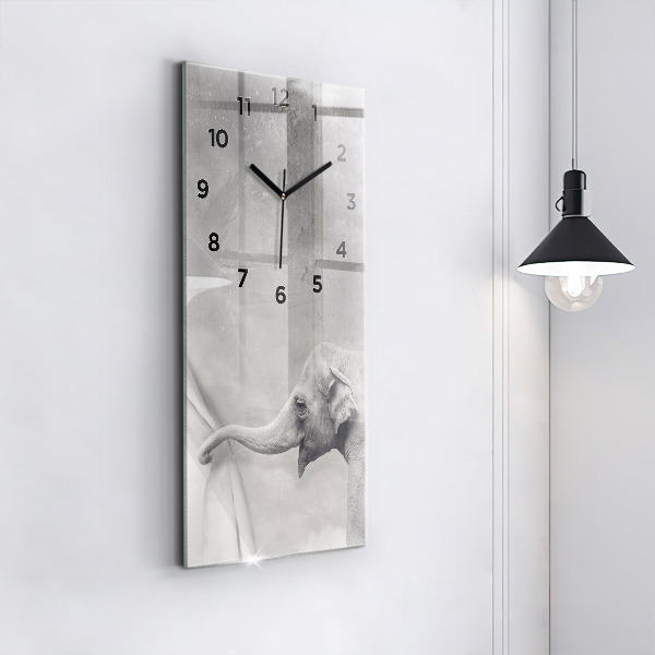 Horloge rectangulaire verticale Éléphant