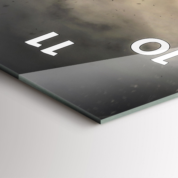 Horloge rectangulaire verticale Force et puissance des poings