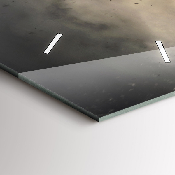 Horloge rectangulaire verticale Force et puissance des poings