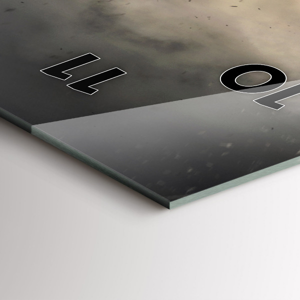 Horloge rectangulaire verticale Force et puissance des poings