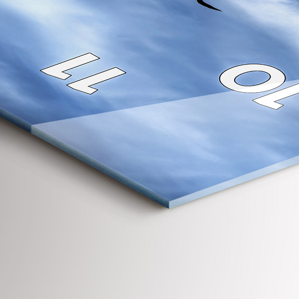 Horloge rectangulaire verticale Coucher de soleil sur le lac