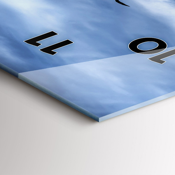 Horloge rectangulaire verticale Coucher de soleil sur le lac