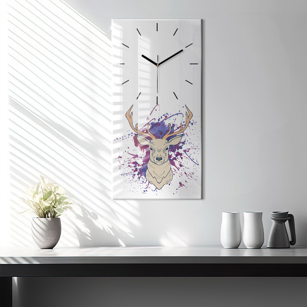 Horloge rectangulaire verticale Illustration vectorielle de cerf