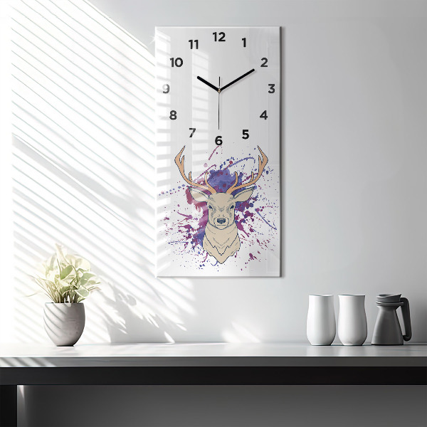 Horloge rectangulaire verticale Illustration vectorielle de cerf