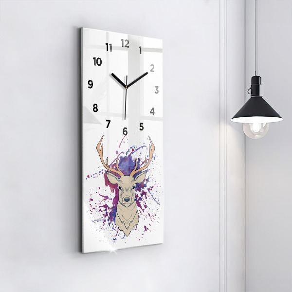 Horloge rectangulaire verticale Illustration vectorielle de cerf