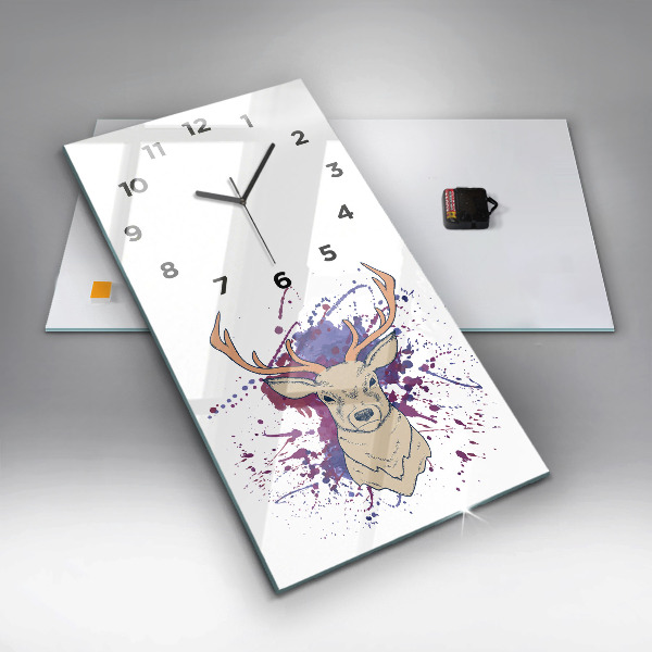 Horloge rectangulaire verticale Illustration vectorielle de cerf