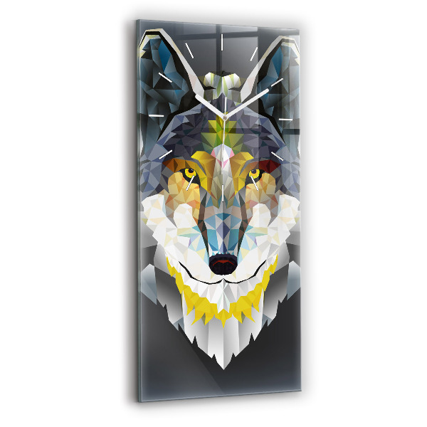 Horloge rectangulaire verticale Tête de loup