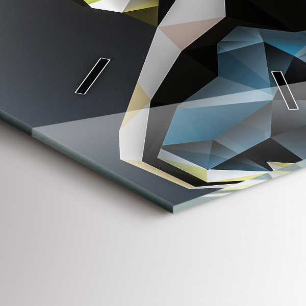 Horloge rectangulaire verticale Tête de loup