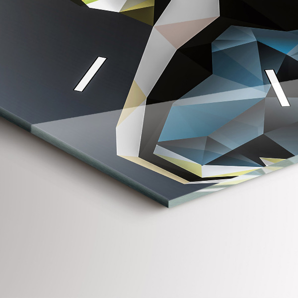 Horloge rectangulaire verticale Tête de loup