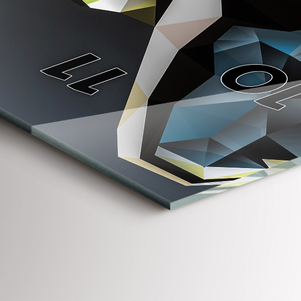 Horloge rectangulaire verticale Tête de loup