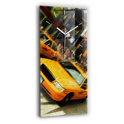 Horloge rectangulaire verticale Les taxis de New York
