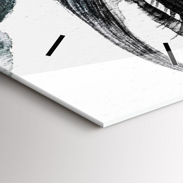 Horloge rectangulaire verticale 'Portrait d''une femme aux lèvres rouges'