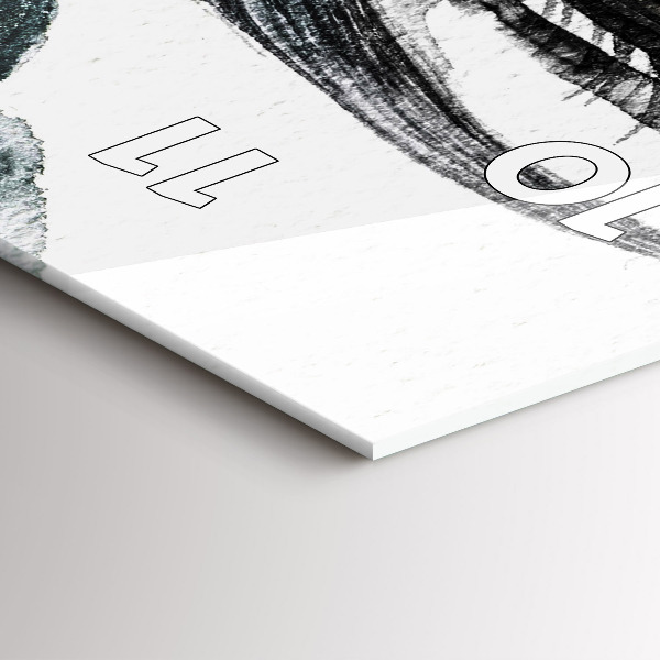 Horloge rectangulaire verticale 'Portrait d''une femme aux lèvres rouges'