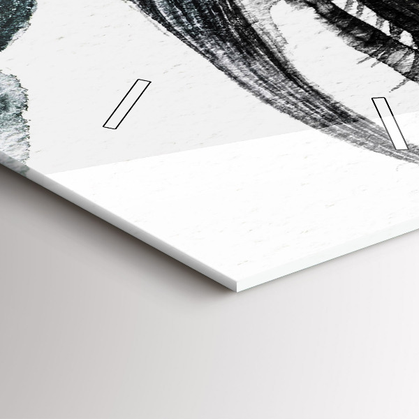 Horloge rectangulaire verticale 'Portrait d''une femme aux lèvres rouges'