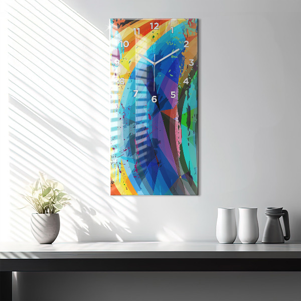 Horloge rectangulaire verticale Contexte abstrait