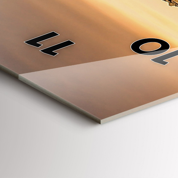 Horloge rectangulaire verticale Pyramides et coucher de soleil