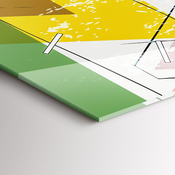 Horloge rectangulaire verticale Triangles géométriques