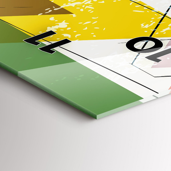 Horloge rectangulaire verticale Triangles géométriques