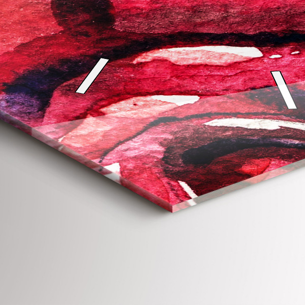 Horloge rectangulaire verticale 'Portrait coloré d''une femme'