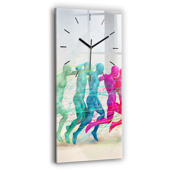 Horloge rectangulaire verticale Des gens colorés
