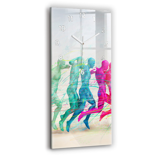 Horloge rectangulaire verticale Des gens colorés