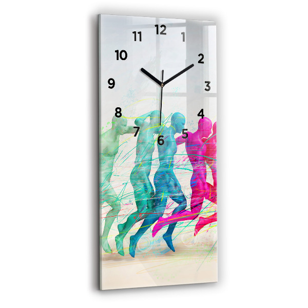 Horloge rectangulaire verticale Des gens colorés