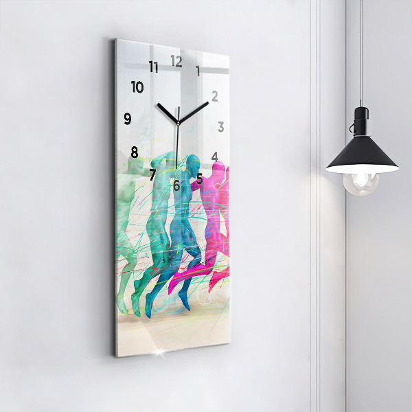 Horloge rectangulaire verticale Des gens colorés