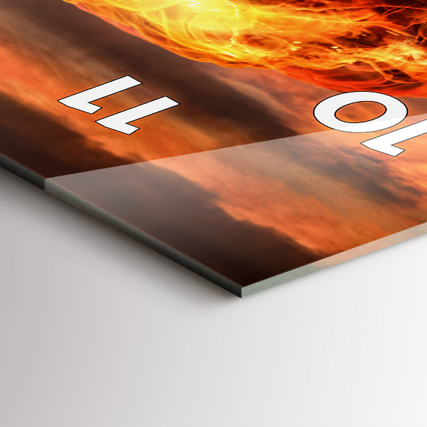 Horloge rectangulaire verticale 'Explosion d''une bombe atomique'