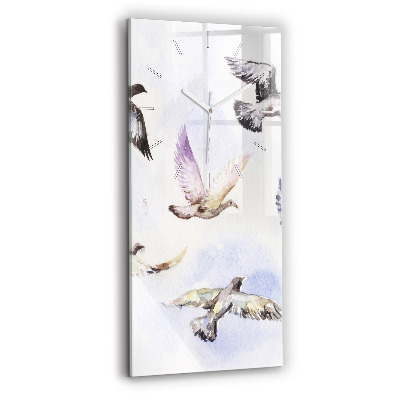 Horloge rectangulaire verticale Oiseaux en vol