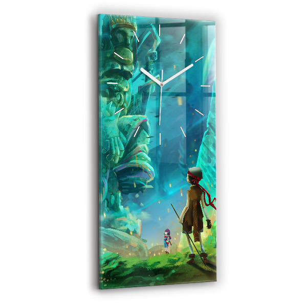 Horloge murale verticale Enfants dans la forêt
