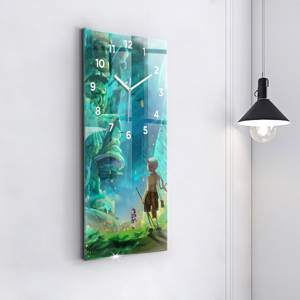 Horloge murale verticale Enfants dans la forêt