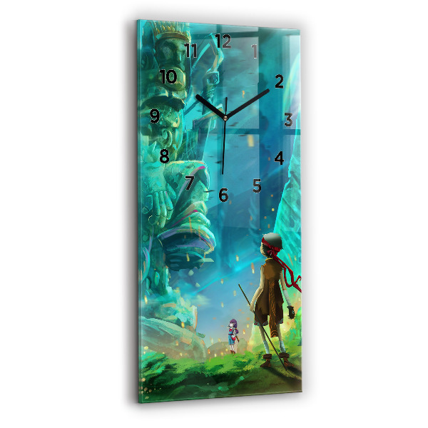 Horloge murale verticale Enfants dans la forêt