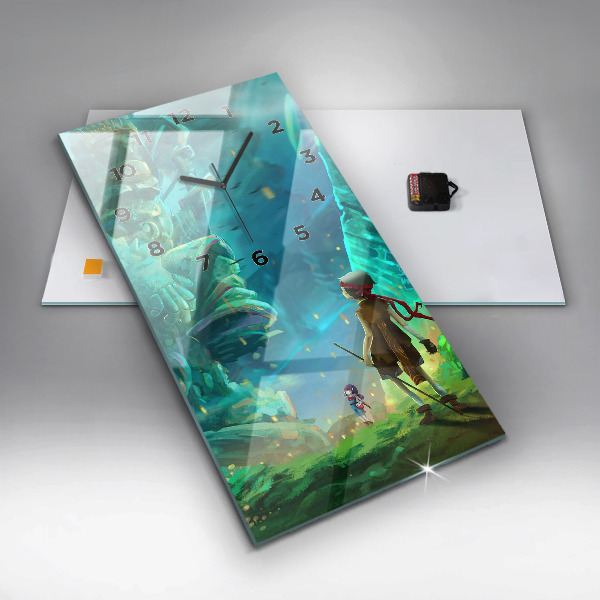 Horloge murale verticale Enfants dans la forêt