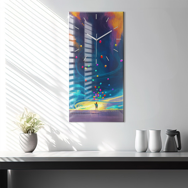 Horloge murale verticale Bébé et ballons