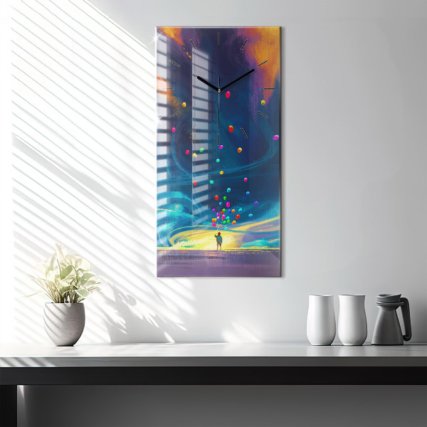 Horloge murale verticale Bébé et ballons