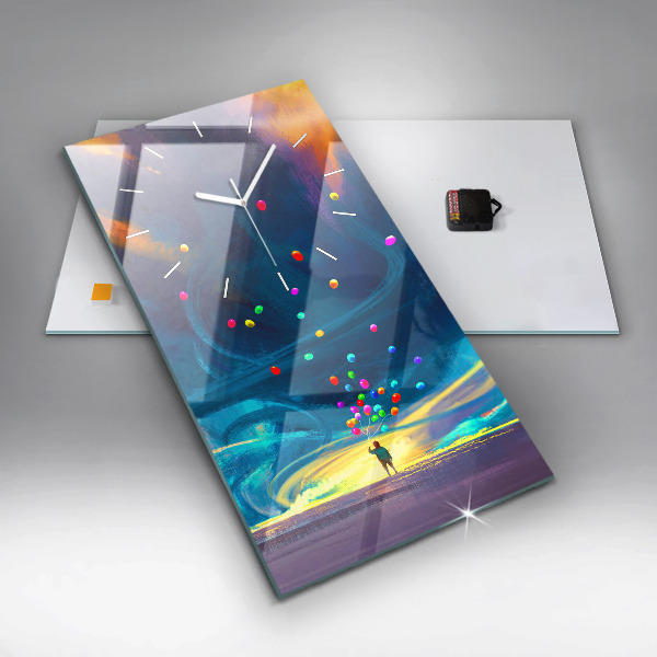 Horloge murale verticale Bébé et ballons